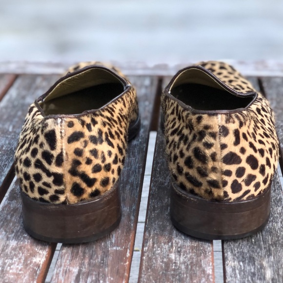Yves Saint Laurent YSL Leopard Print Calf Hair Slip On Loafers Designer Italy 7M - Picture 13 of 17